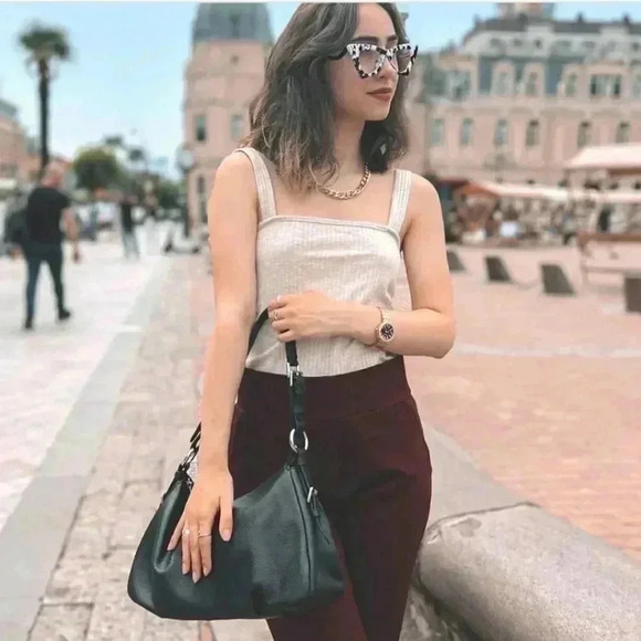 Genuine Leather Hobo Bag - Picture 1 of 12